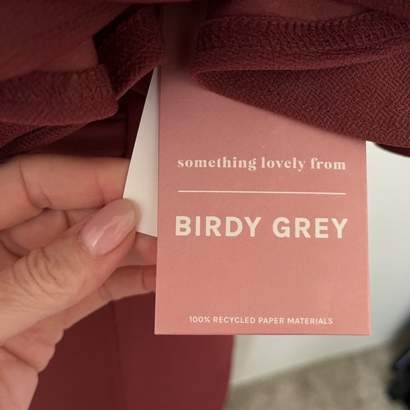 NWT Birdy Grey Hannah Empire Dress Rosewood XS with flutter sleeves prom formal - Picture 7 of 9